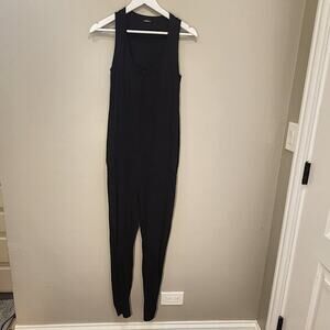 Monrow Women's Jogger Jumpsuit Black Pockets - Size S
